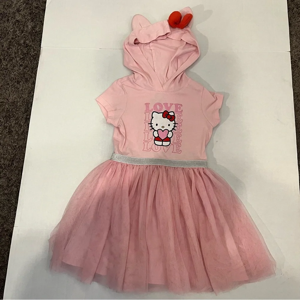 Pink Hello Kitty Hooded Dress size 4/5  XSmall
